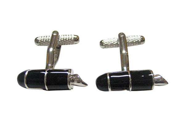 Black Toned Fountain Pen Nib Cufflinks