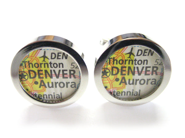 Denver Colarado Map Cufflinks