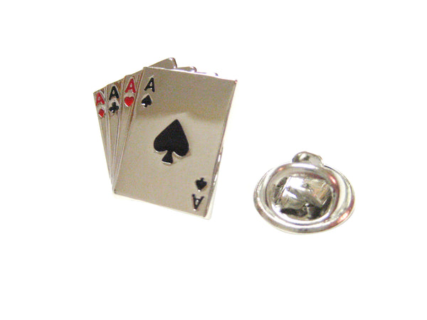 Four Aces Gambling Lapel Pin