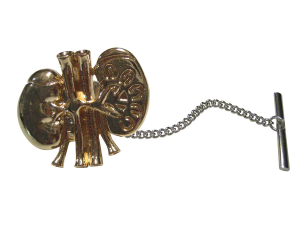 Gold Toned Anatomical Medical Nephrologists Kidney Tie Tack