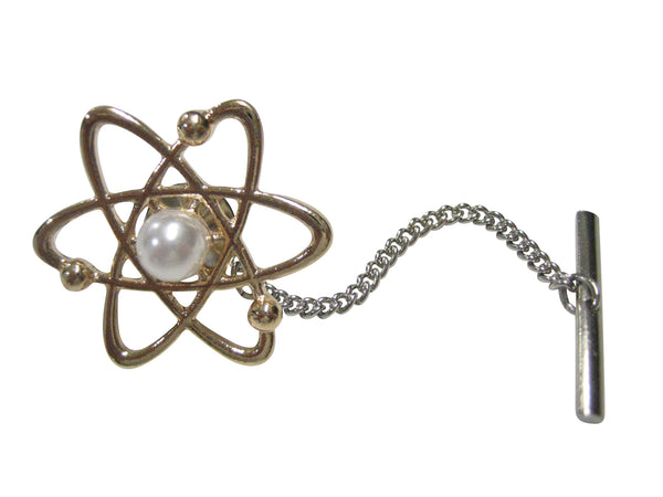 Gold Toned Large Scientific Atom Tie Tack