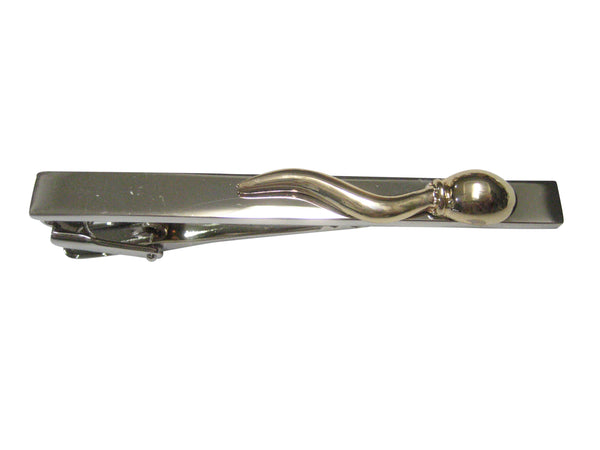 Gold Toned Sperm Cell Tie Clip