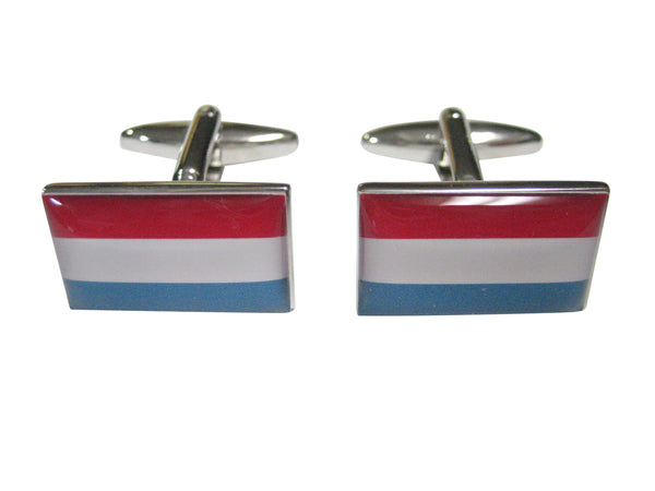 Grand Duchy of Luxembourg Flag Cufflinks