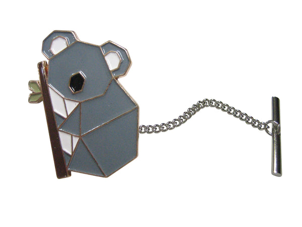 Gray Toned Origami Climbing Koala Tie Tack