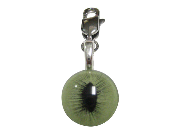 Green Cat Eye Pendant Zipper Pull Charm