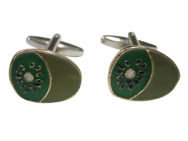 Green Kiwi Fruit Cufflinks