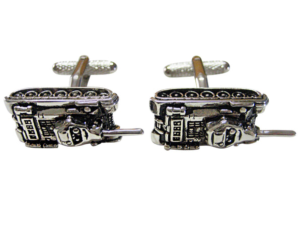 Gunmetal Toned Tank Cufflinks