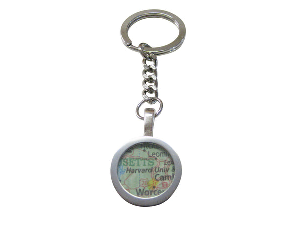 Harvard University Map Pendant Keychain