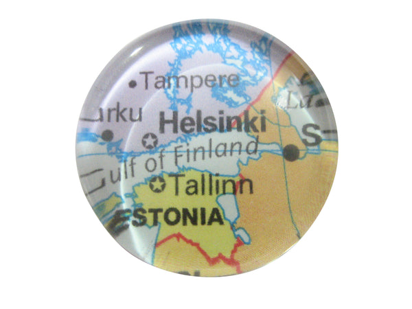 Helsinki Finland Map Pendant Magnet