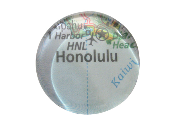 Honolulu Hawaii Map Pendant Magnet