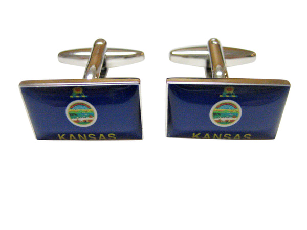 Kansas State Flag Cufflinks