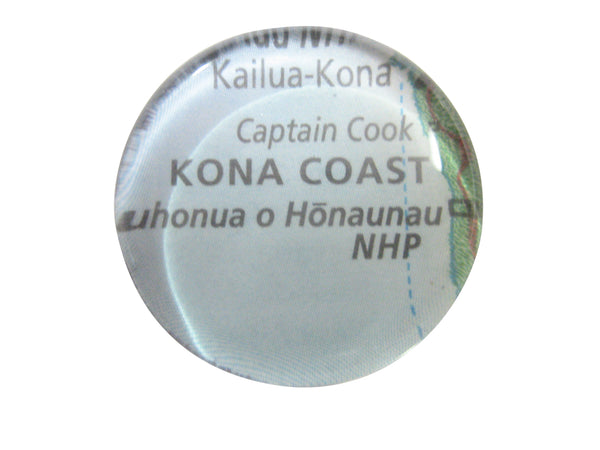 Kona Coast Hawaii Map Pendant Magnet