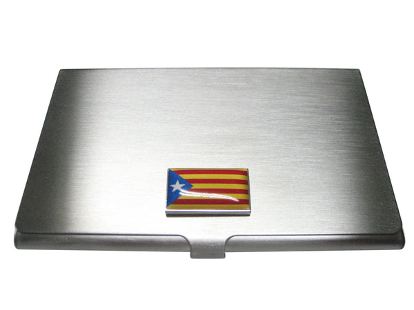 La Senyera Estelada Catalonia Flag Business Card Holder