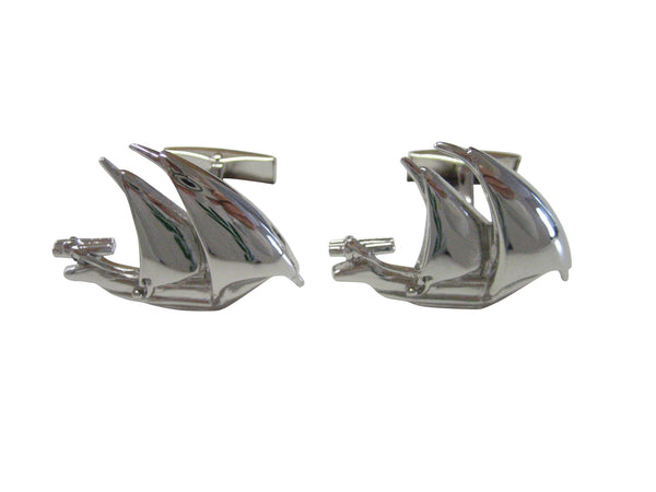 Large Sail Boat Cufflinks