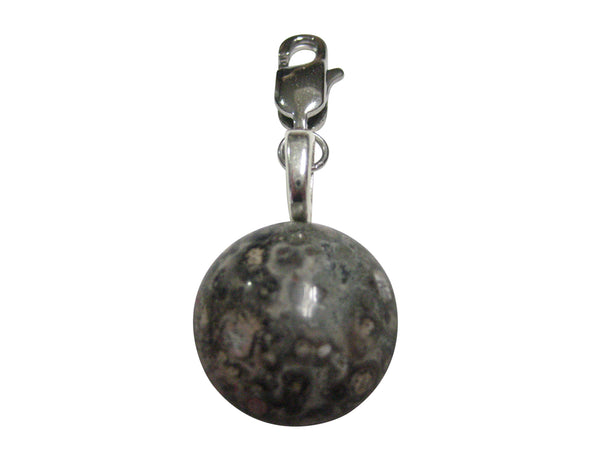 Leopard Skin Agate Gemstone Pendant Zipper Pull Charm