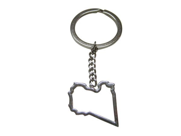 Libya Map Outline Keychain