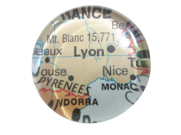 Lyon France Map Pendant Magnet