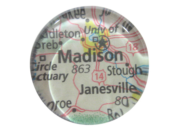Madison Wisconsin Map Pendant Magnet
