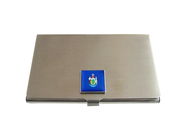 Maine State Flag Business Card Holder