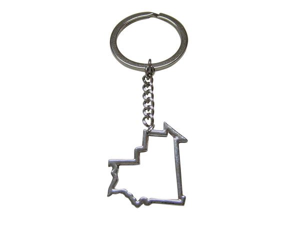 Mauritania Map Outline Keychain