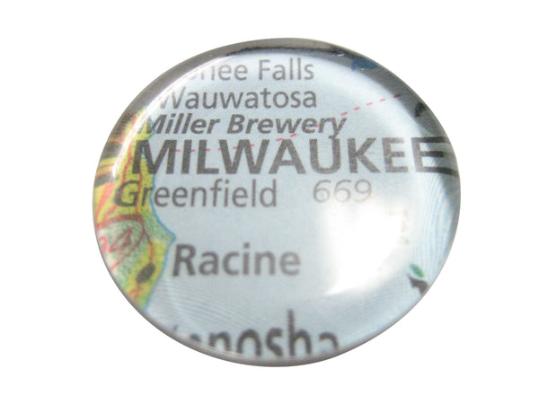 Milwaukee Wisconsin Map Pendant Magnet