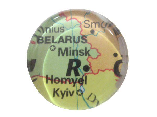 Minsk Belarus Map Pendant Magnet