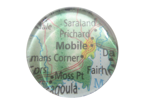 Mobile Alabama Map Pendant Magnet