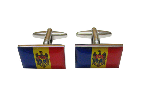 Moldova Country Flag Cufflinks