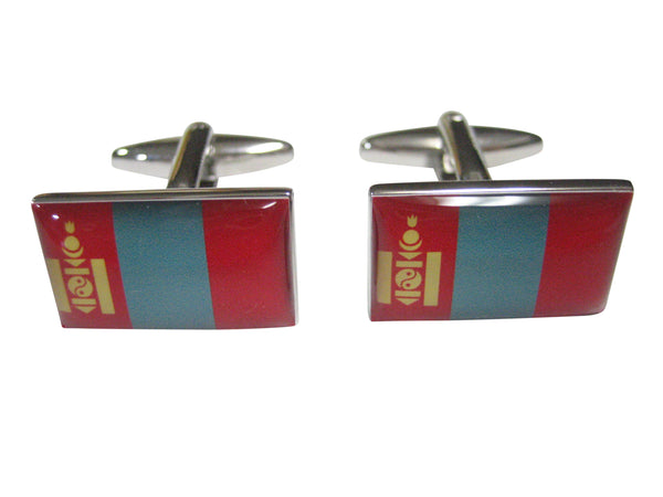 Mongolia Flag Cufflinks