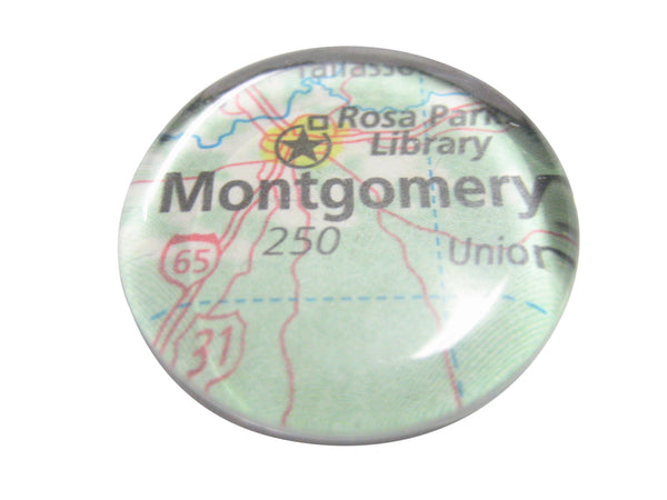 Montgomery Alabama Map Pendant Magnet