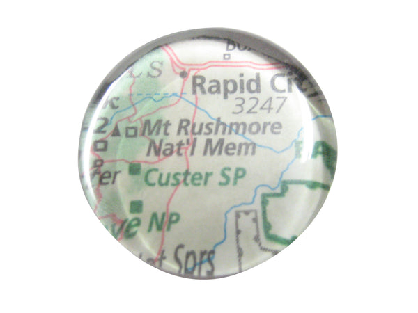 Mount Rushmore National Monument Map Pendant Magnet