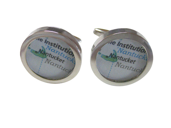 Nantucket Massachusetts Map Cufflinks