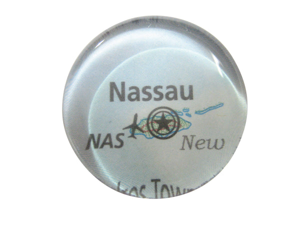 Nassau Bahamas Map Pendant Magnet