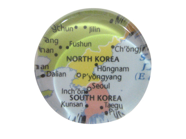 North Korea Map Pendant Magnet