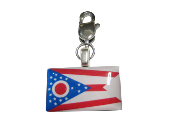 Ohio Flag Pendant Zipper Pull Charm