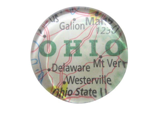 Ohio State Map Pendant Magnet