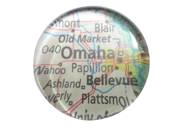 Omaha Nebraska Map Pendant Magnet