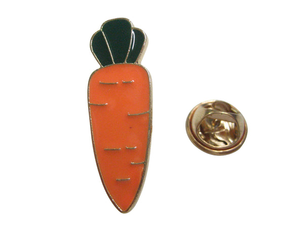 Orange Toned Flat Carrot Vegetable Lapel Pin