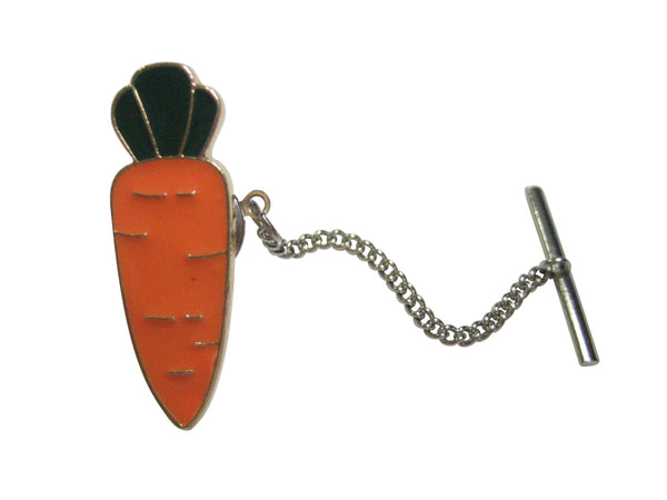 Orange Toned Flat Carrot Vegetable Tie Tack