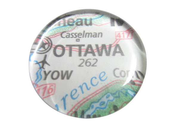 Ottawa Canada Map Pendant Magnet