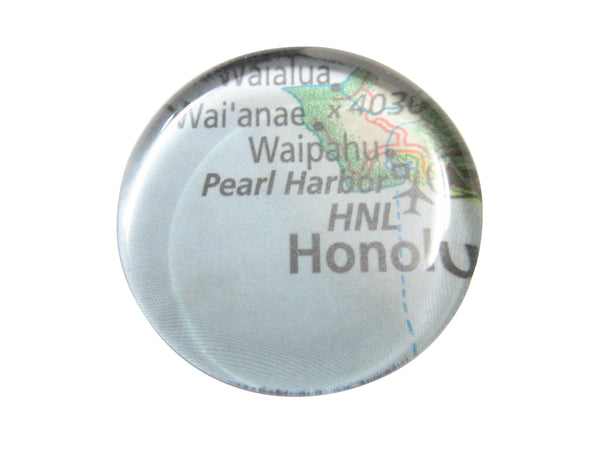 Pearl Harbor Hawaii Map Pendant Magnet