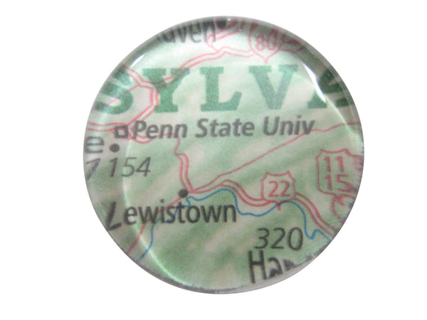 Penn State University Pennsylvania Map Pendant Magnet