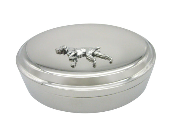 Pointer Dog Pendant Oval Trinket Jewelry Box