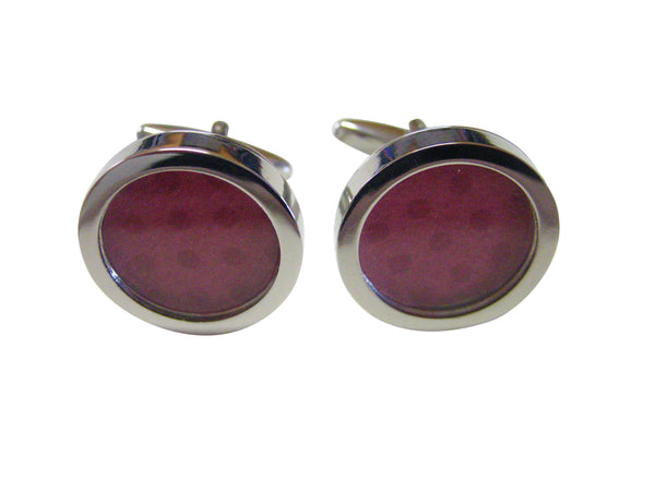 Polka Dot Plum Cufflinks