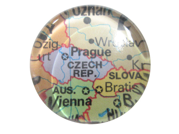 Prague Czech Republic Map Pendant Magnet