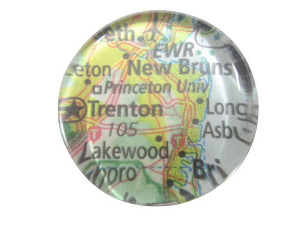 Princeton University New Jersey Map Pendant Magnet