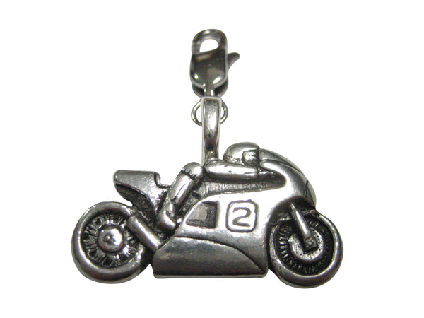 Racing Motorcycle Pendant Zipper Pull Charm