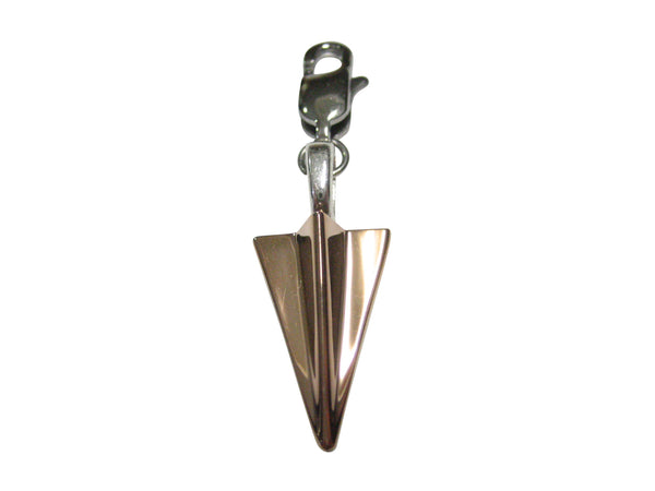 Rose Gold Toned Paper Airplane Pendant Zipper Pull Charm