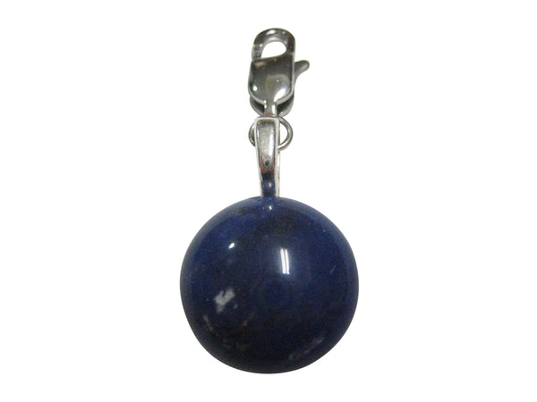 Round Blue Sodalite Pendant Zipper Pull Charm