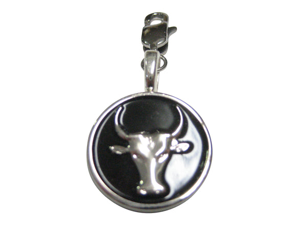 Round Bull Head Pendant Zipper Pull Charm